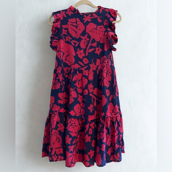 Caballero Pink Blue Shana Floral High Low Dress Eco Friendly Sustainable Size XS - Picture 5 of 9
